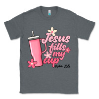 Charcoal Heather jesus fills my cup Classic Tee - JahusDesignShop