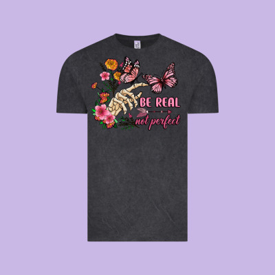 Be Real Not Perfect Vintage Tee Designed By Jahusdesignshop