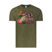 Vintage Olive be real not perfect Vintage Tee - JahusDesignShop