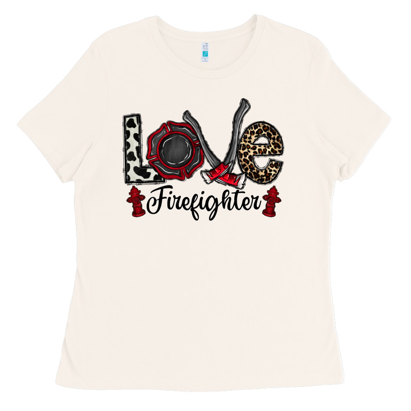 Love Firefighter Ladies Tee by CowhideDigitalArt | Teevron
