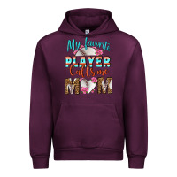 Mauve Wine My Favorite Player Calls Me Mom Urban Hoodie - BundleAndBundleShop