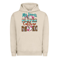 Pigment French Oak My Favorite Player Calls Me Mom Urban Hoodie - BundleAndBundleShop