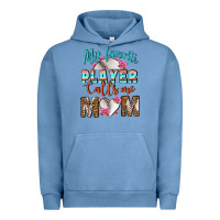 Pigment Pebble Blue My Favorite Player Calls Me Mom Urban Hoodie - BundleAndBundleShop