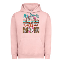 Pigment Salmon My Favorite Player Calls Me Mom Urban Hoodie - BundleAndBundleShop