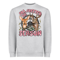 Heather Grey fill the freezer season Heavyweight Sweatshirt - MaliasSmallBusiness