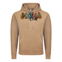 Vintage Coffee western christmas mama claus sunflowers and cactus Vintage Hoodie - Jasminsmagicworld