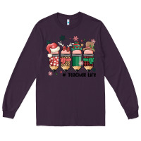 Plum teacher christmas Long Sleeve Tee - MaliasSmallBusiness