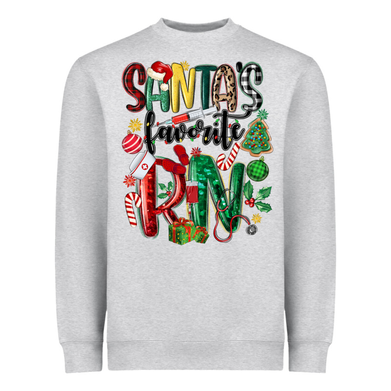 Santas Favorite Registered Nurse Heavyweight Sweatshirt by MaliasSmallBusiness | Teevron