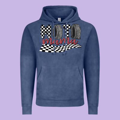 Moto Mama Vintage Hoodie Designed By Maliassmallbusiness