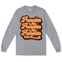 Heather Grey pumpkin pumpkin pumpkin Long Sleeve Tee - JahusDesignShop