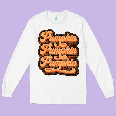 Pumpkin Pumpkin Pumpkin Long Sleeve Tee Designed By Jahusdesignshop