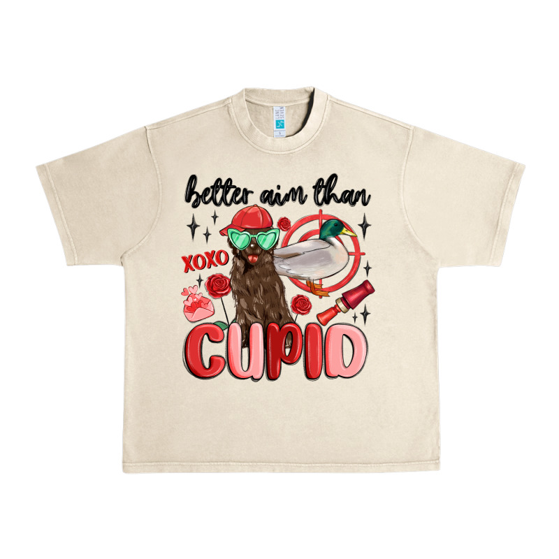Better Aim Than Cupid With Dog And Duck Urban Heavy Tee by MaliasSmallBusiness | Teevron