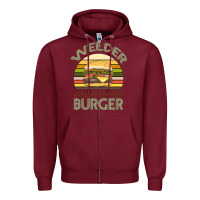 Burgundy Welder Wıll Work For Burger Zipper Hoodie - Bettercallsaul