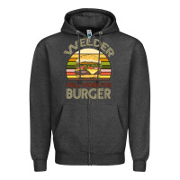 Charcoal Heather Welder Wıll Work For Burger Zipper Hoodie - Bettercallsaul