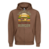 Chestnut Welder Wıll Work For Burger Zipper Hoodie - Bettercallsaul