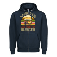 Navy Welder Wıll Work For Burger Zipper Hoodie - Bettercallsaul