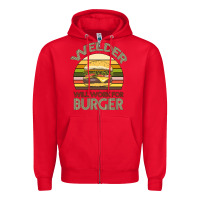 Red Welder Wıll Work For Burger Zipper Hoodie - Bettercallsaul