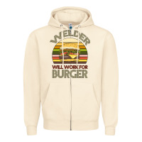 Sandshell Welder Wıll Work For Burger Zipper Hoodie - Bettercallsaul