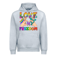 Heather Grey Love Is Freedom Urban Hoodie - BundleAndBundleShop