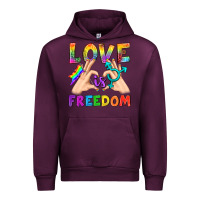 Mauve Wine Love Is Freedom Urban Hoodie - BundleAndBundleShop