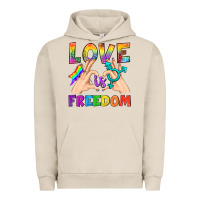 Pigment French Oak Love Is Freedom Urban Hoodie - BundleAndBundleShop