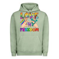 Pigment Oil Green Love Is Freedom Urban Hoodie - BundleAndBundleShop