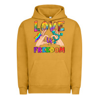 Pigment Peanut Butter Love Is Freedom Urban Hoodie - BundleAndBundleShop