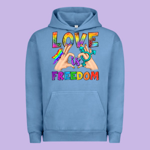 Love Is Freedom Urban Hoodie Designed By Bundleandbundleshop