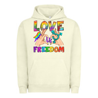 Pigment Pistachio Love Is Freedom Urban Hoodie - BundleAndBundleShop