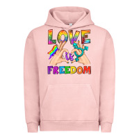 Pigment Salmon Love Is Freedom Urban Hoodie - BundleAndBundleShop