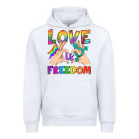 White Love Is Freedom Urban Hoodie - BundleAndBundleShop
