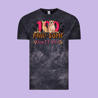 100 Paw Some Days Of School Vintage Tee Designed By Maliassmallbusiness