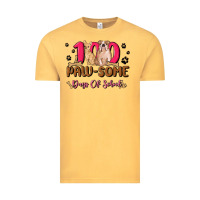 Vintage Mustard 100 paw some days of school Vintage Tee - MaliasSmallBusiness