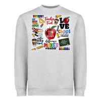 Heather Grey teacher Heavyweight Sweatshirt - MaliasSmallBusiness