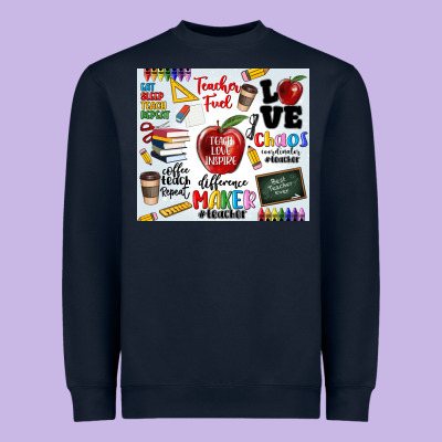 Teacher Heavyweight Sweatshirt Designed By Maliassmallbusiness
