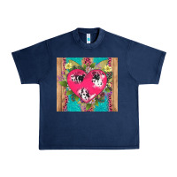 Navy v.d cow and heart Urban Heavy Tee - AdoDesignShop