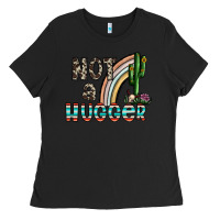 Black not a hugger Ladies Tee - CowhideDigitalArt
