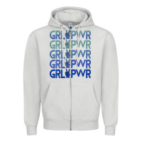 Dove Grey Girl Power Peace Zipper Hoodie - Bettercallsaul