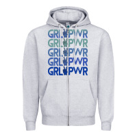 Heather Grey Girl Power Peace Zipper Hoodie - Bettercallsaul