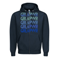 Navy Girl Power Peace Zipper Hoodie - Bettercallsaul