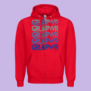 Girl Power Peace Zipper Hoodie Designed By Bettercallsaul