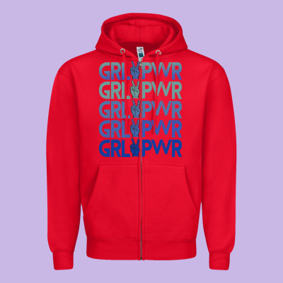 Girl Power Peace Zipper Hoodie Designed By Bettercallsaul