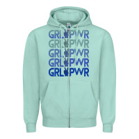 Seafoam Girl Power Peace Zipper Hoodie - Bettercallsaul