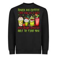 Black christmas characters coffee cups Heavyweight Sweatshirt - MaliasSmallBusiness