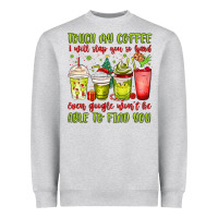 Heather Grey christmas characters coffee cups Heavyweight Sweatshirt - MaliasSmallBusiness