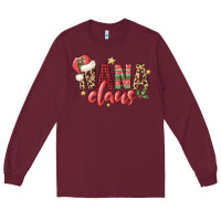 Burgundy nana claus Long Sleeve Tee - MaliasSmallBusiness