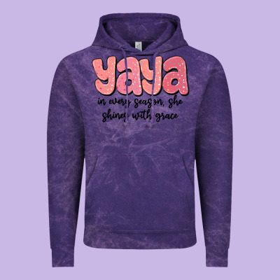 Yaya In Every Season, She Shines With Grace Vintage Hoodie Designed By Maliassmallbusiness