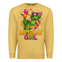 Antique Gold 1st birthday girl t rex pink Premium Sweatshirt - CowGirlArtShop