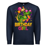 Navy 1st birthday girl t rex pink Premium Sweatshirt - CowGirlArtShop