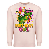 Pale Pink 1st birthday girl t rex pink Premium Sweatshirt - CowGirlArtShop